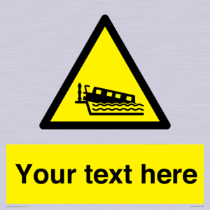 Custom warning grounding narrow boat on lock cill